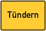 Place name sign Tündern