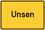 Place name sign Unsen