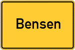 Place name sign Bensen