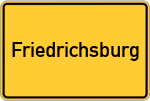 Place name sign Friedrichsburg, Kreis Grafschaft Schaumburg