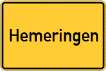 Place name sign Hemeringen