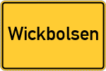 Place name sign Wickbolsen
