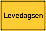 Place name sign Levedagsen