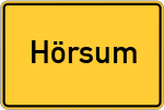 Place name sign Hörsum
