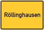Place name sign Röllinghausen, Kreis Alfeld, Leine