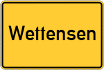 Place name sign Wettensen