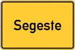 Place name sign Segeste