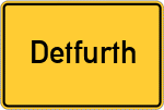 Place name sign Detfurth