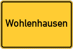 Place name sign Wohlenhausen