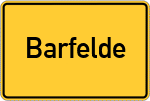 Place name sign Barfelde