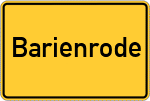 Place name sign Barienrode