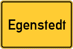 Place name sign Egenstedt