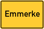 Place name sign Emmerke