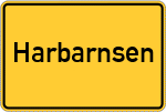Place name sign Harbarnsen