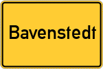 Place name sign Bavenstedt