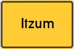 Place name sign Itzum