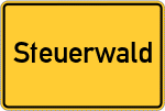 Place name sign Steuerwald