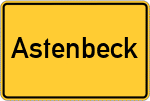 Place name sign Astenbeck