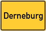 Place name sign Derneburg, Bahnhof