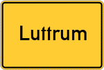Place name sign Luttrum
