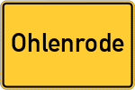 Place name sign Ohlenrode