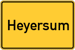 Place name sign Heyersum