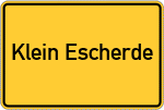 Place name sign Klein Escherde