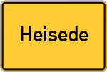Place name sign Heisede