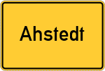 Place name sign Ahstedt