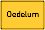 Place name sign Oedelum