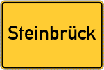 Place name sign Steinbrück