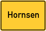 Place name sign Hornsen