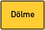 Place name sign Dölme