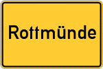 Place name sign Rottmünde