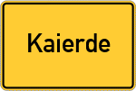 Place name sign Kaierde