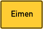 Place name sign Eimen