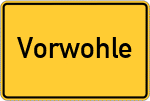 Place name sign Vorwohle