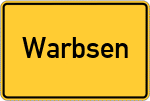 Place name sign Warbsen