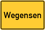 Place name sign Wegensen