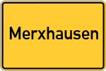 Place name sign Merxhausen, Solling