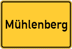 Place name sign Mühlenberg