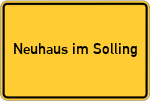 Place name sign Neuhaus im Solling