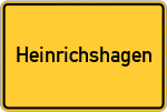 Place name sign Heinrichshagen