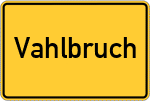 Place name sign Vahlbruch
