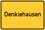 Place name sign Denkiehausen