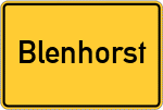 Place name sign Blenhorst