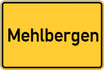 Place name sign Mehlbergen