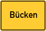 Place name sign Bücken