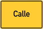 Place name sign Calle, Kreis Grafschaft Hoya