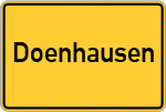 Place name sign Doenhausen